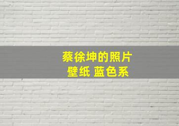 蔡徐坤的照片 壁纸 蓝色系